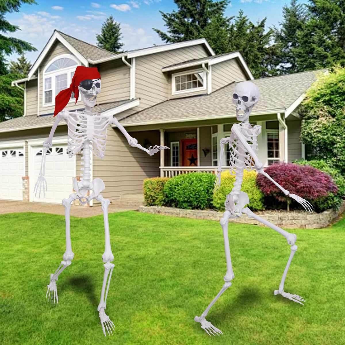 5.4Ft Posable Life Size Skeletons with Movable Joints S526011
