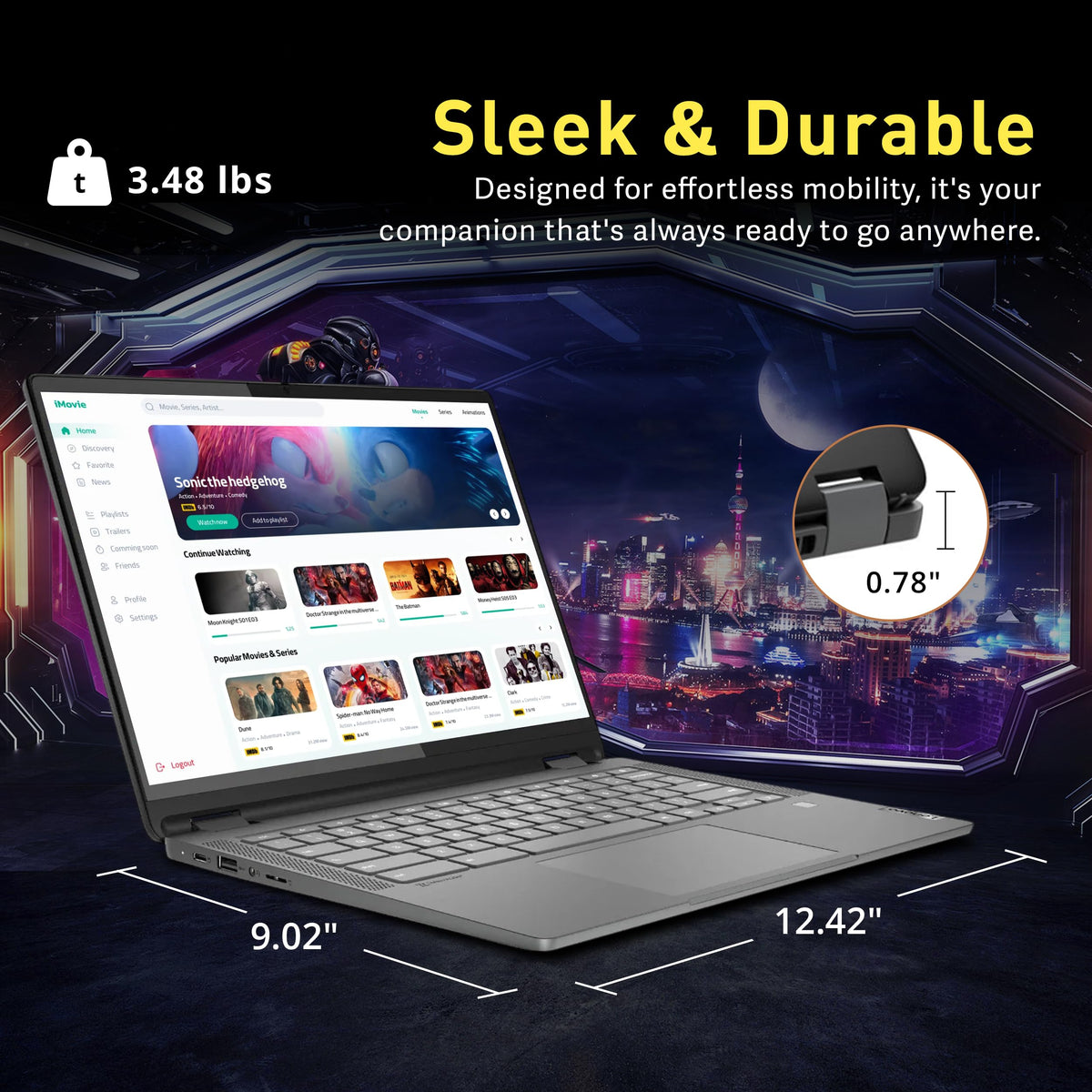 14" WUXGA Touchscreen 2-in-1 Chromebook, Intel Core i5, 8GB, 1.25TB Storage, Gray M85469