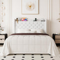 Queen Bed Frame with Storage Headboard and Charging Station P487