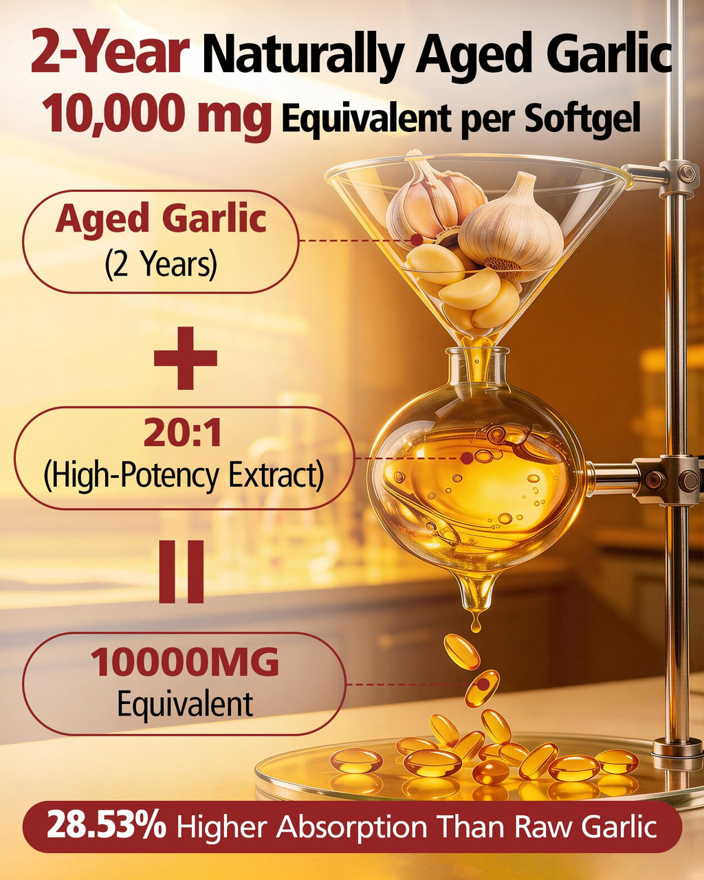 Aged Garlic Extract 10,000 mg 300 Softgels G5222