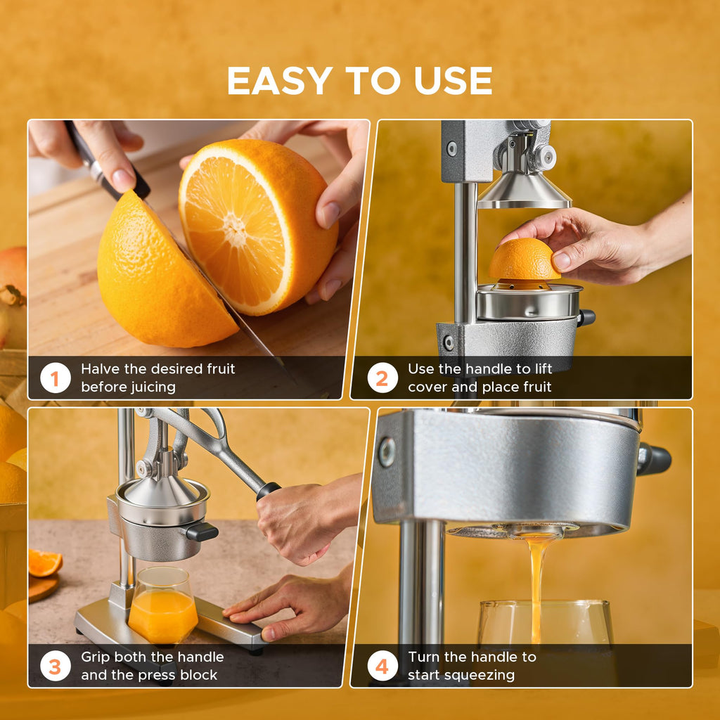 Cast Iron Manual Citrus Juicer with Strainer B863575