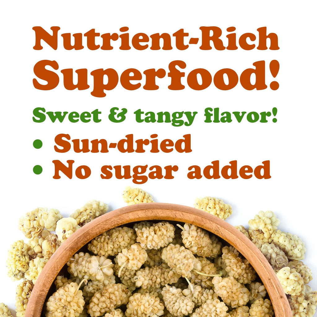 Organic Dried White Mulberries 8 Ounces S69774