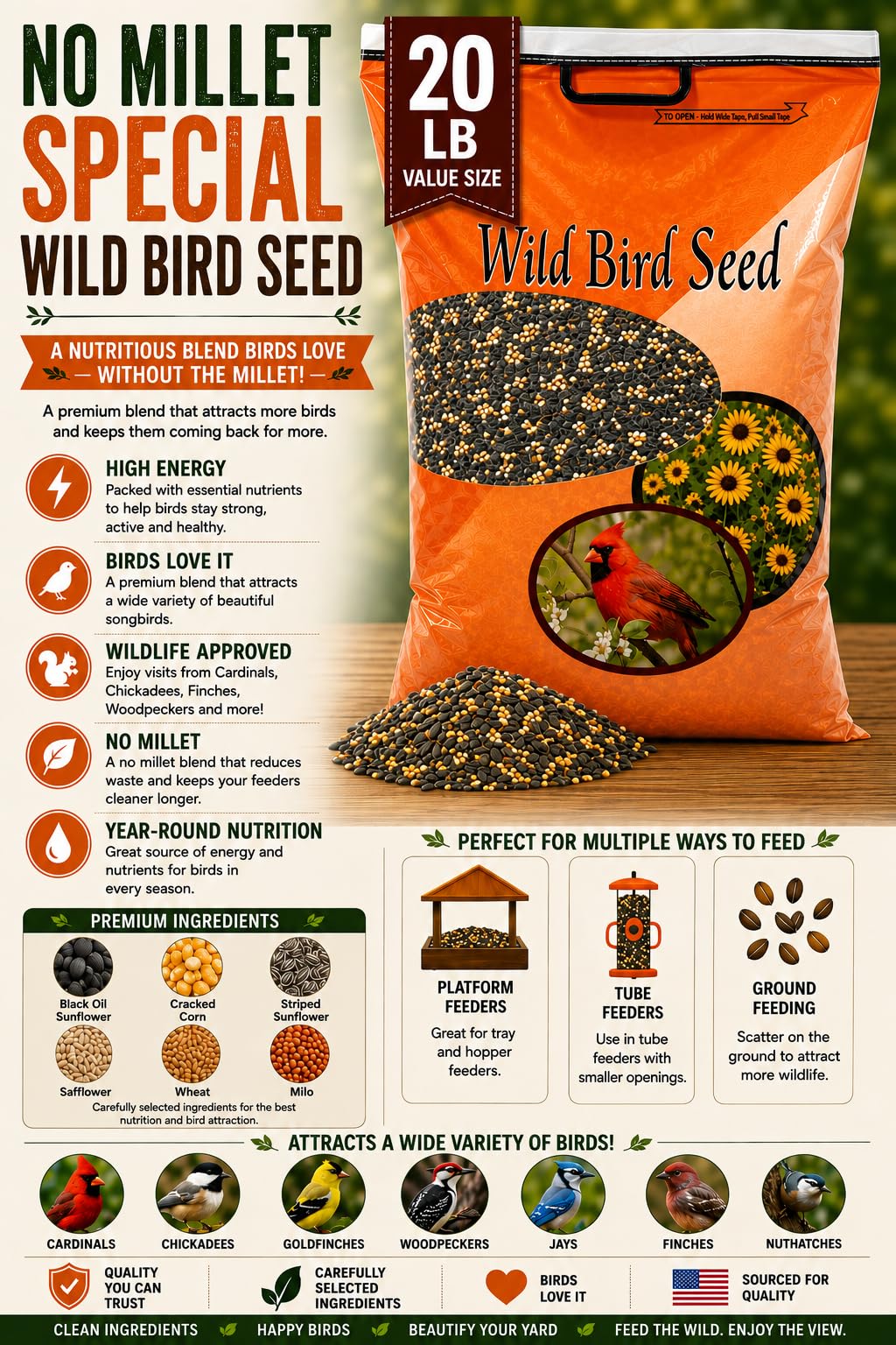 Wild Bird Seed 20 lb F42143