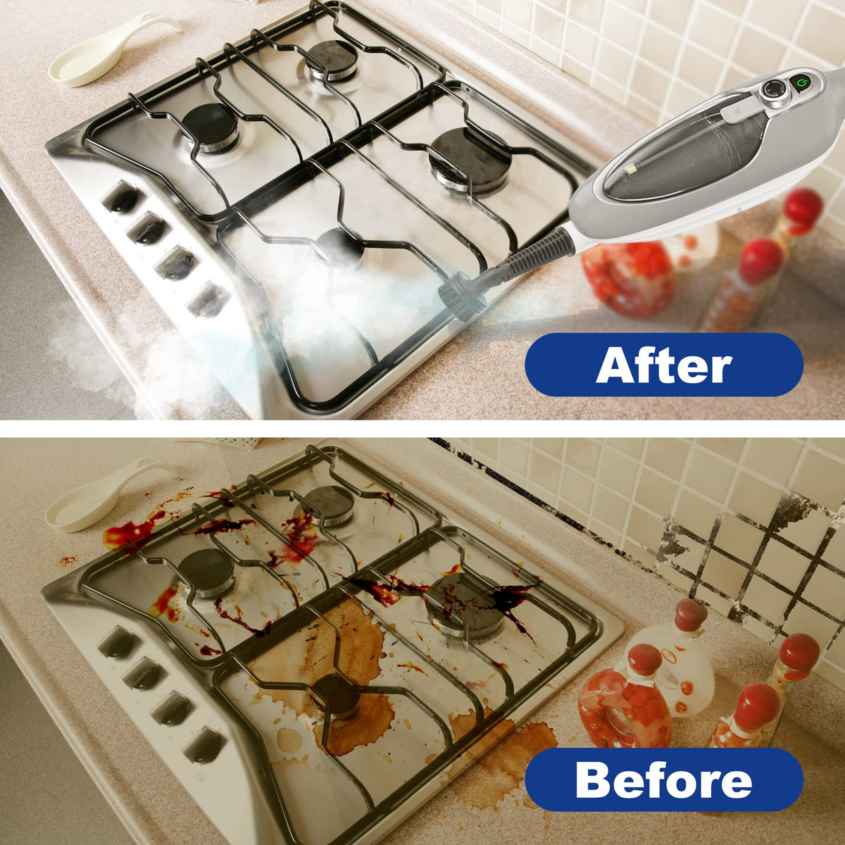 10-in-1 Handheld Steam Mop with 11 Accessories Y763