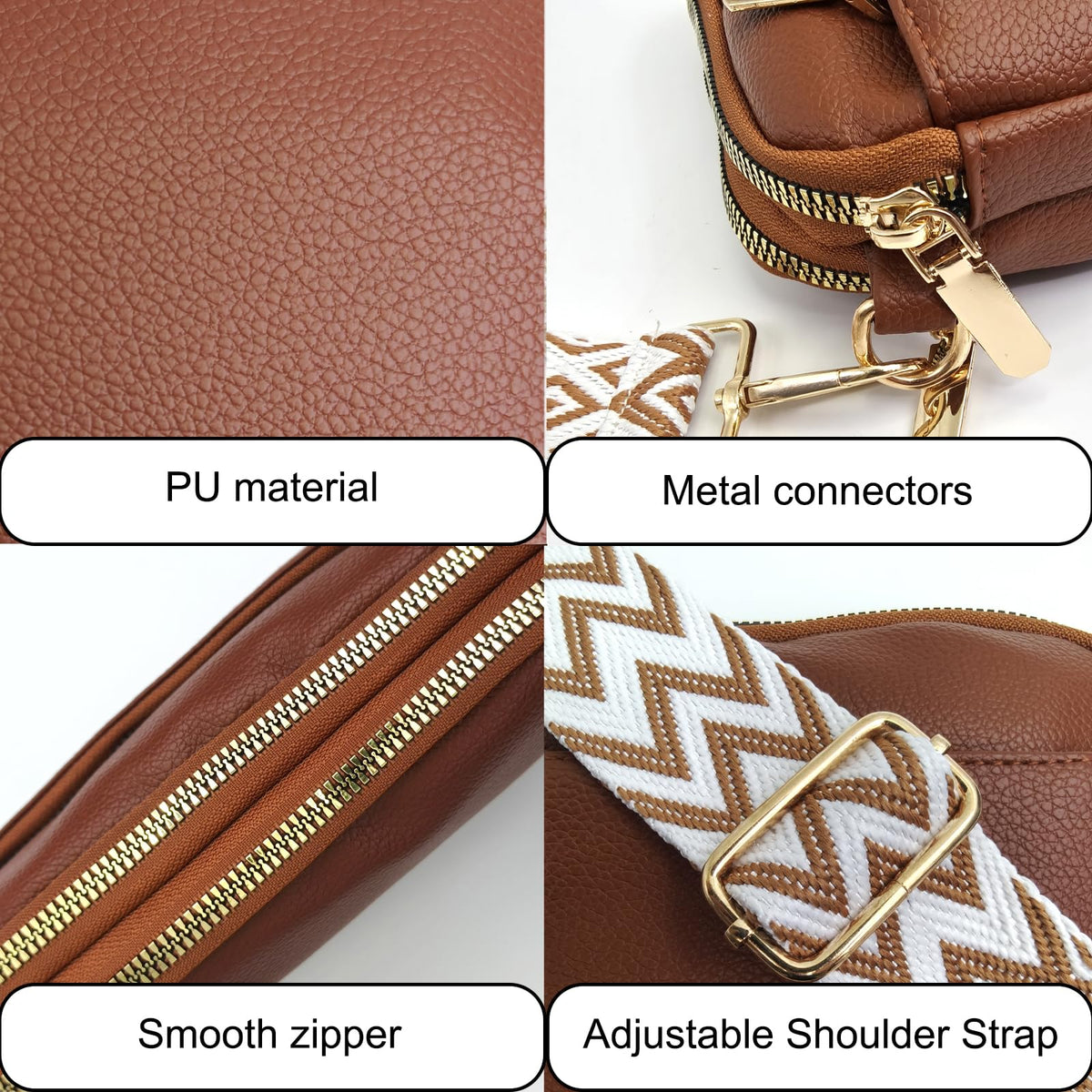 Mini Crossbody Bag Vegan Leather Sling Purse B53902