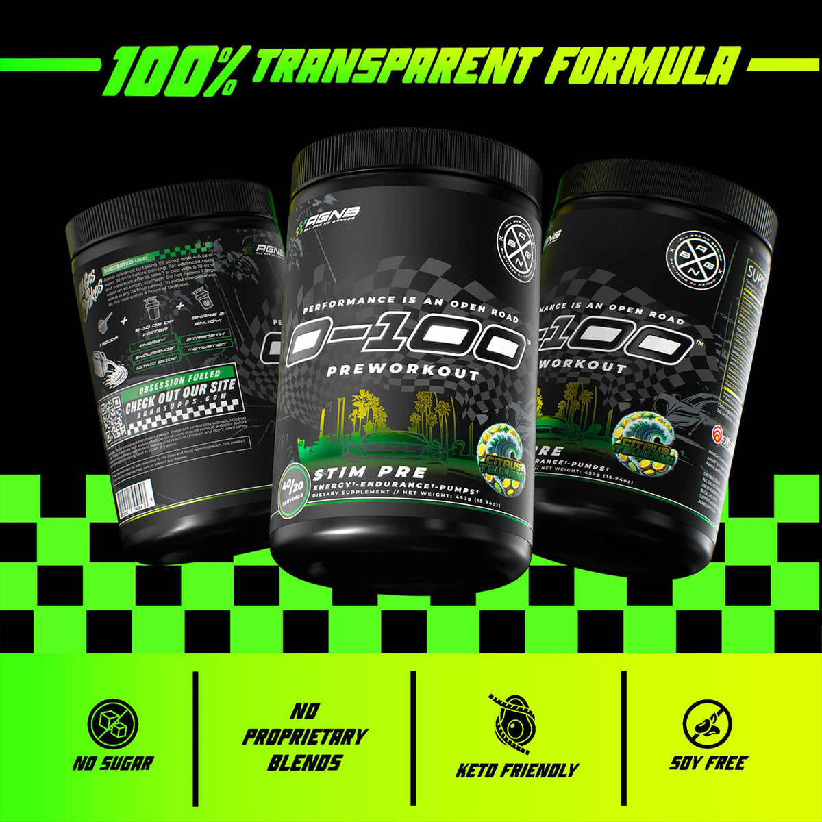 Citrus Tsunami Pre Workout Powder 40/20 Servings T412
