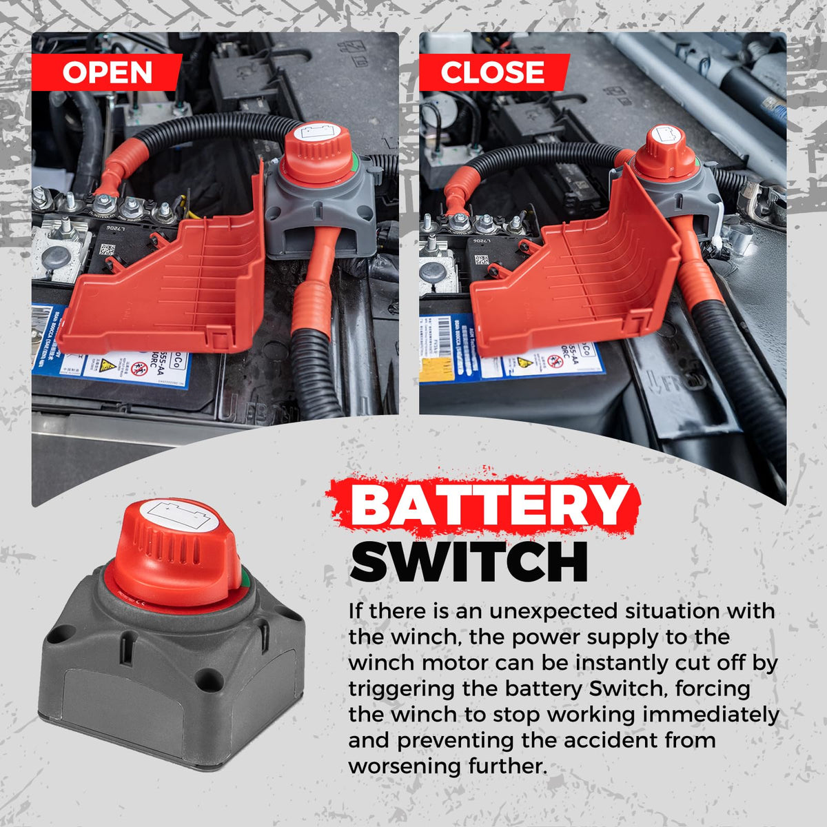 20000lb 12V Heavy Duty Waterproof Electric Synthetic Rope Winch P8378