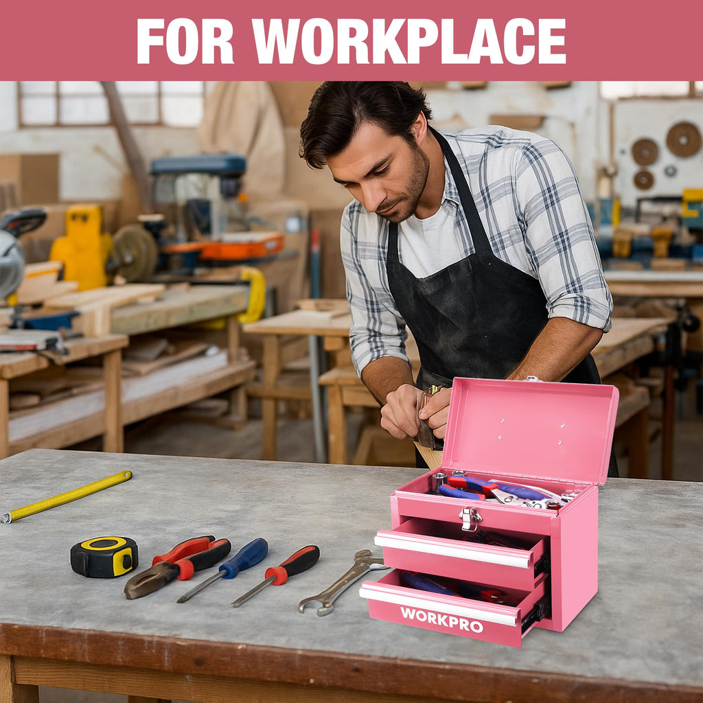 Portable Mini Metal Tool Box with 2 Drawers V796997