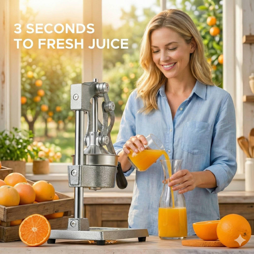 Cast Iron Manual Citrus Juicer with Strainer B863575