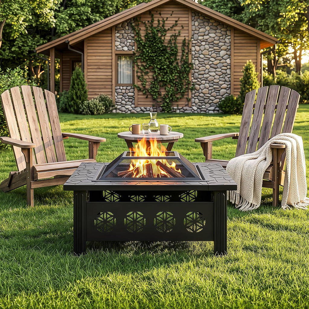 32 Inch Metal Outdoor Fire Pit K9065