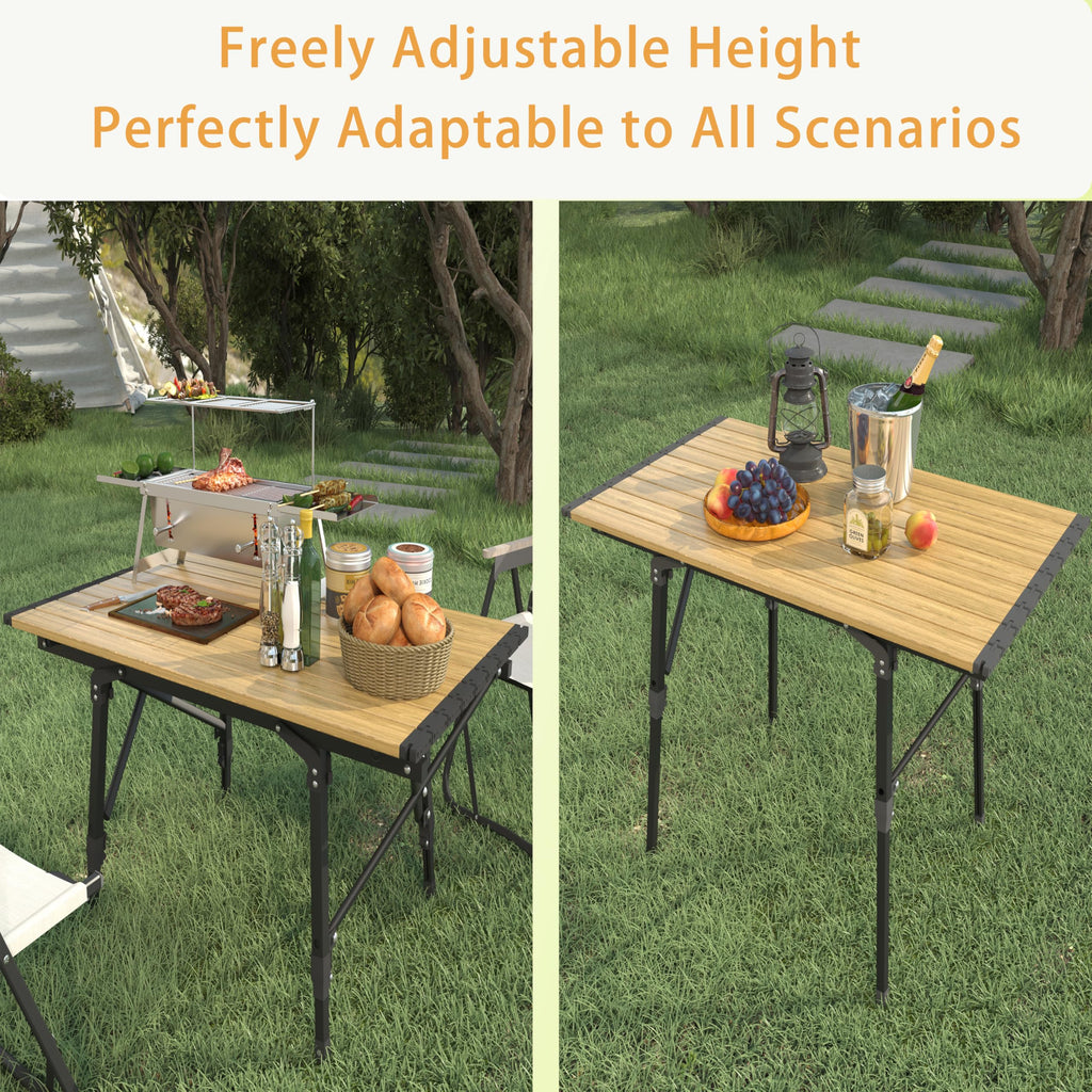 Lightweight Aluminum Alloy Folding Camping Table with Carry Bag I701