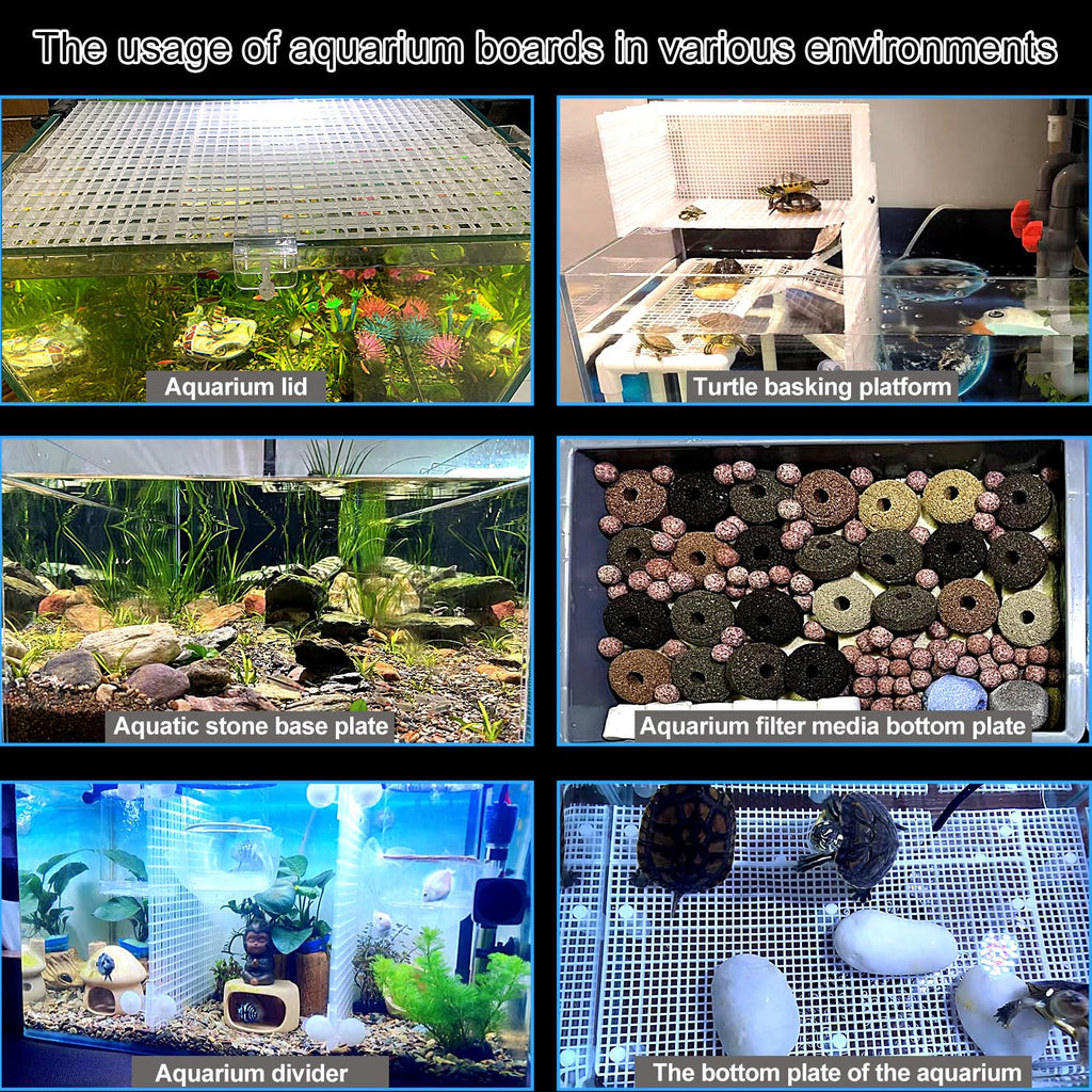Aquarium Lid Fish Tank Top Cover Plastic Grid Panel L318
