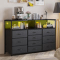 55" W 10 Drawers Dresser with LED J640215