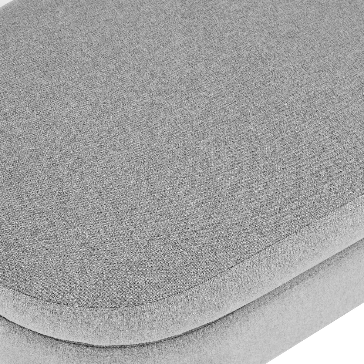 43.5" Oval Storage Bench Linen Fabric S560
